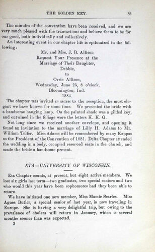 News-Letters: Eta - University of Wisconsin, December 1884 (image)